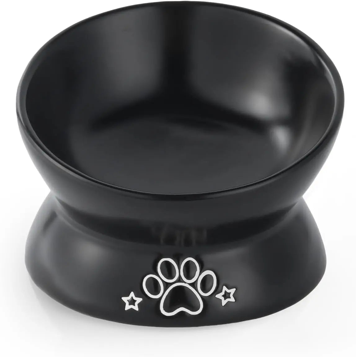 Elevated Cat Food Bowl, 5 Oz Ceramic Raised and Tilted Water Bowl, Anti Vomiting and Protect Pets' Spines Dishes for Small Dog,