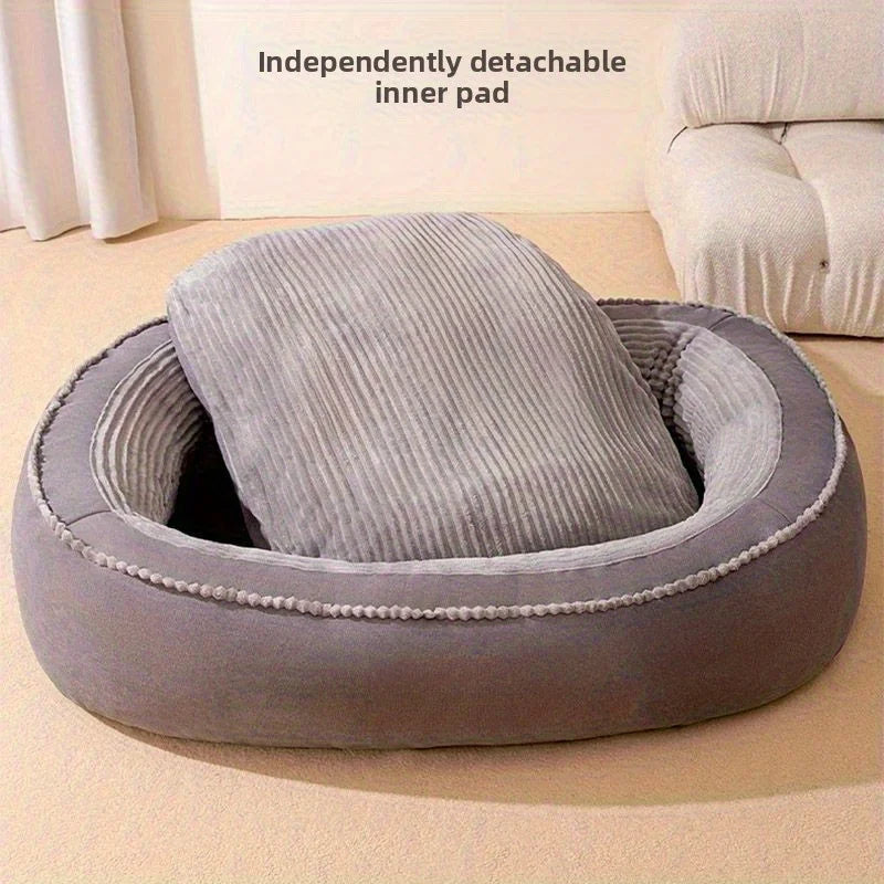 1PC Extra Large Dog Bed XL 120*90*23cm/47.2*35.4*9in–  Plush Round Pet Bed Comfortable And Warm Suitable For Large, Cats And Dog