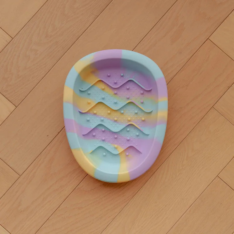 Anti Overturning Slow Eating Silicone Bowl for Cats and Dogs Universal Pet Bowl Anti Slip Small Medium Sized Dogs Anti Choking