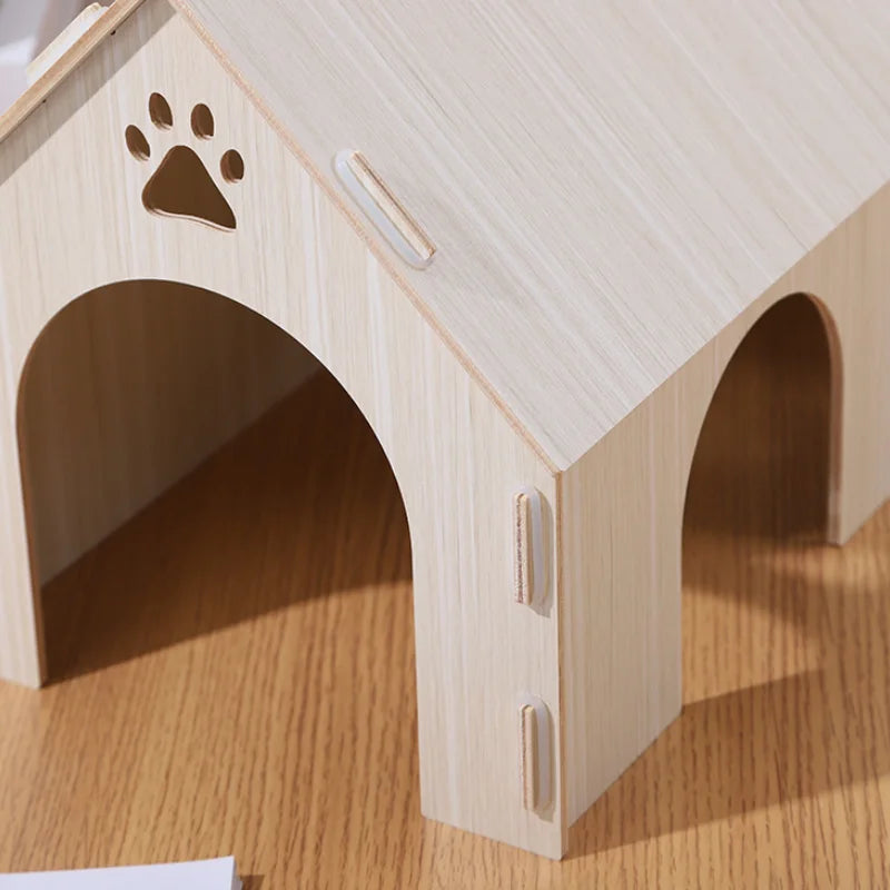 Dragon Cat Wooden Nest Wooden House Demon King Squirrel House Dragon Cat Guinea Pig Squirrel Nest Dutch Pig Rabbit Landscape