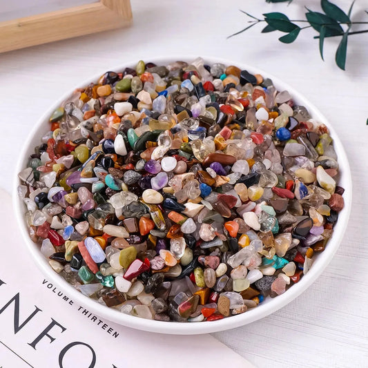 100g Natural Stones Mixed Crystal Material Crystal Gravel Stone Chips Ore Minerals Reiki Specimen Gemstones Aquarium Decoration
