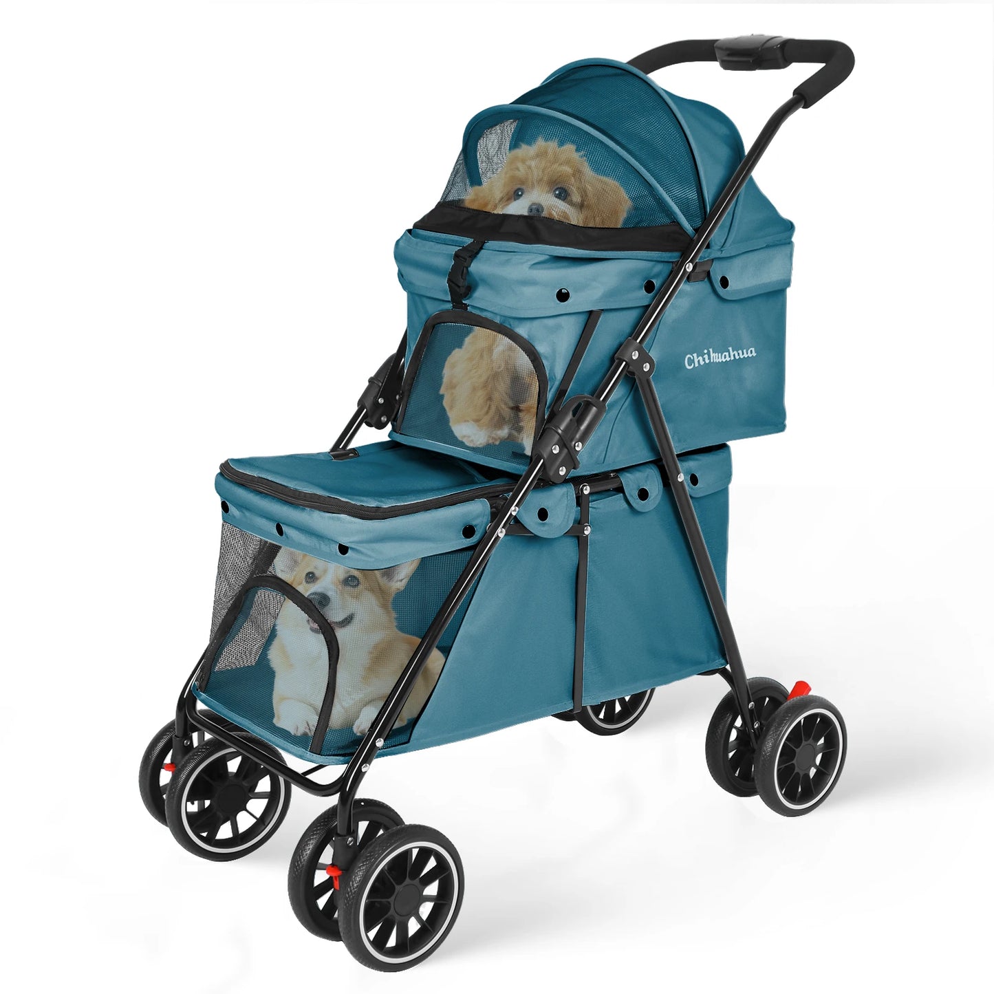 Double Pet Stroller for Dogs and Cats,Cat Strollers for 2 Cats,Double Dog Stroller for 2 Small Medium Dogs