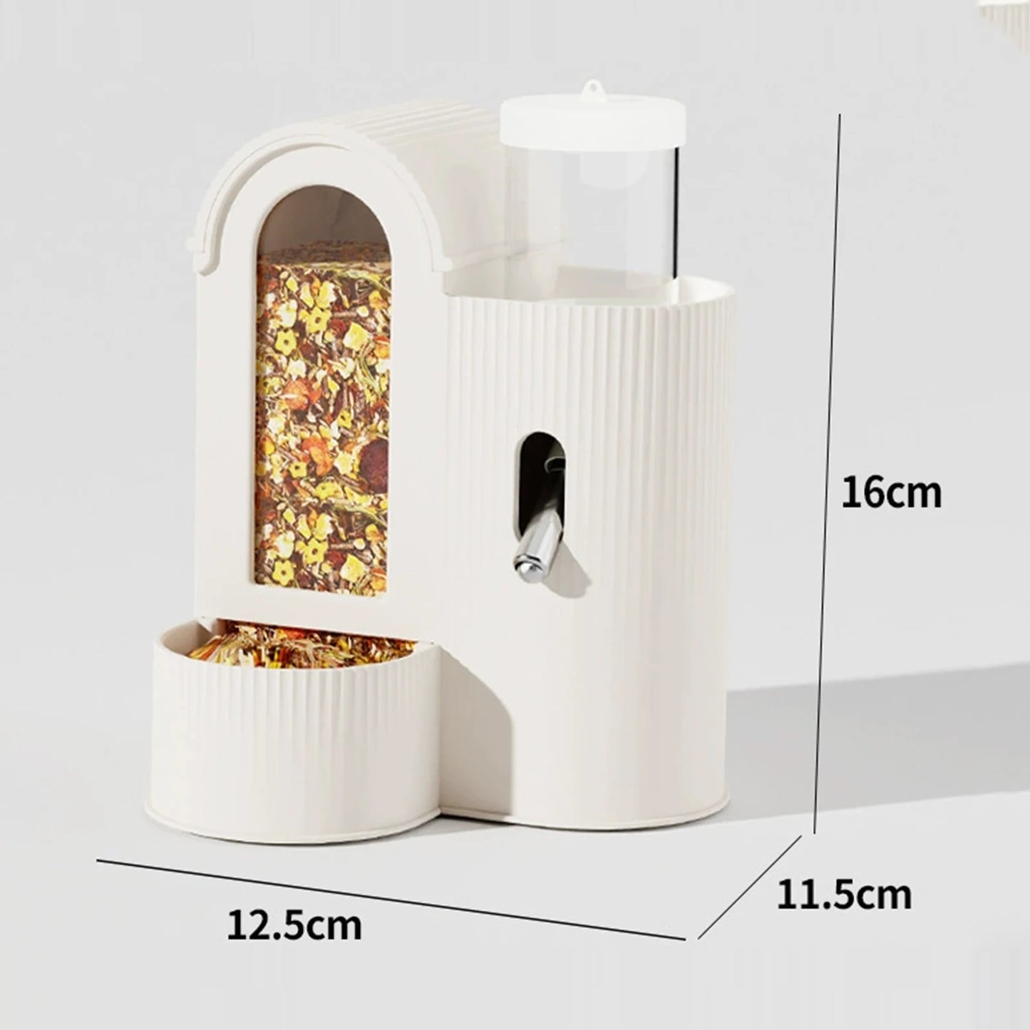 2-in-1 Automatic Food Bowl Large Capacity Hamster Feeder And Waterer Automatic Hamster Feeder No Drip for Hamster Guinea Pig Rat