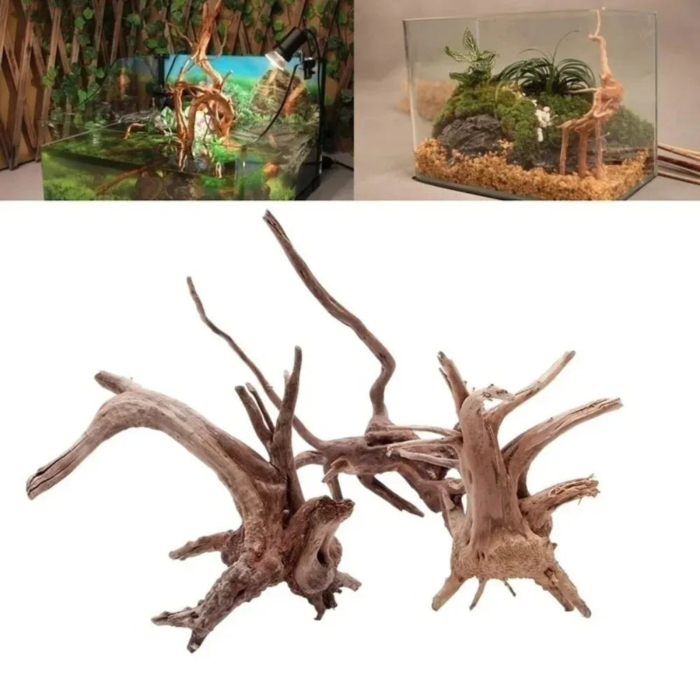 Natural Tree Trunk Driftwood Aquarium Fish Tank Reptile 2026Roots Plant Wood Decoration Ornament Accessory Aquarium Plants