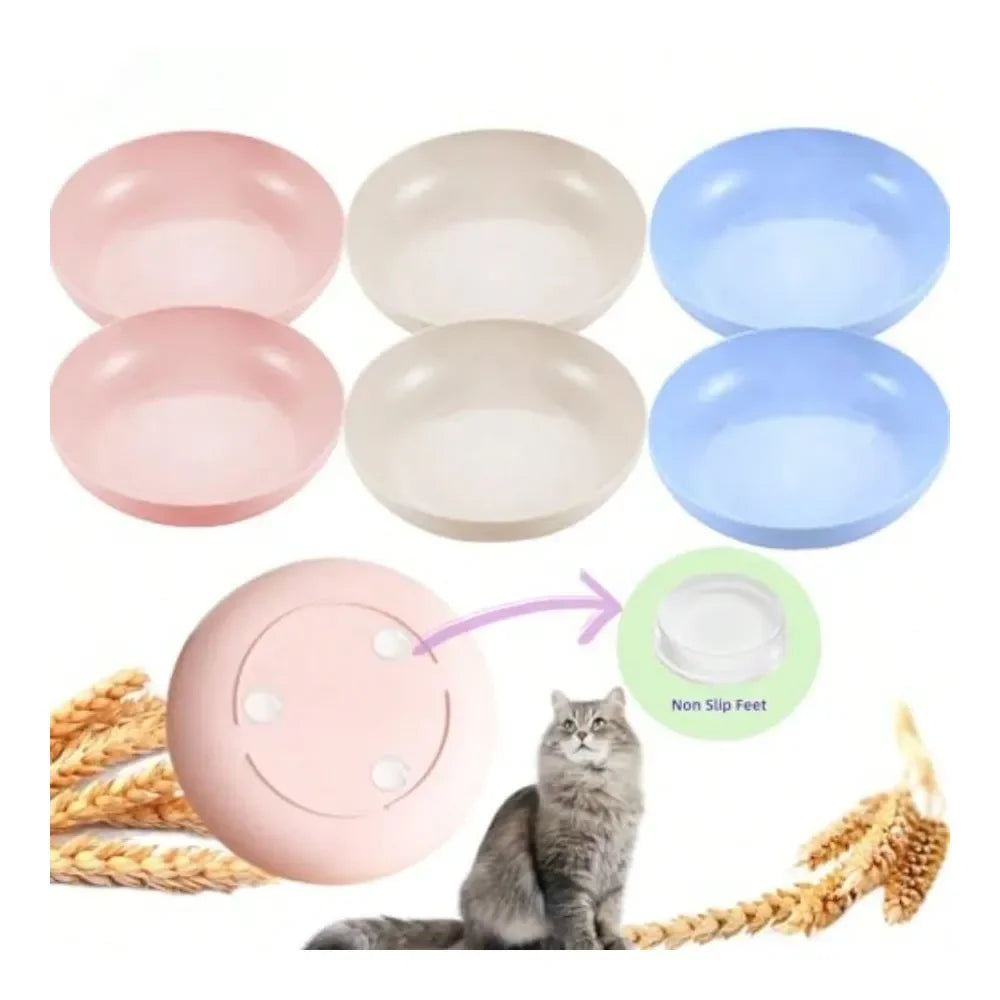 Dog Supplies Dogs Accessories Cat Food Bowl With NonSlip Feet Whisker Fatigue Cat Dishes For Food Plastic Cats Bowls Set For Mul