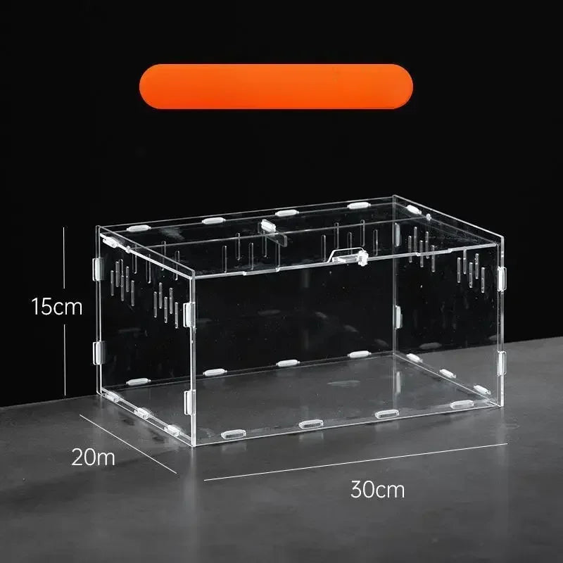 Reptile Habitat Terrarium Breeding Box Acrylic Case Nano Arboreal Tarantula Enclosure Spider Scorpion Bearded Dragon Habitat