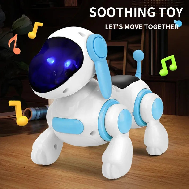 Smart Interactive Robotic Dog Toy, Simulated Walking with Light Sound Music, Crawling Interactive Toy for