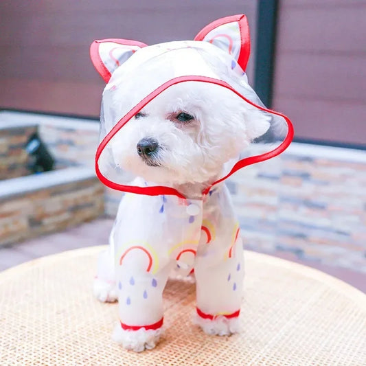 Dog Raincoat Waterproof Dogs Apparel Apparels Small Clothing Pieces Hooded For Supplies Products Pet Clothes Accessories