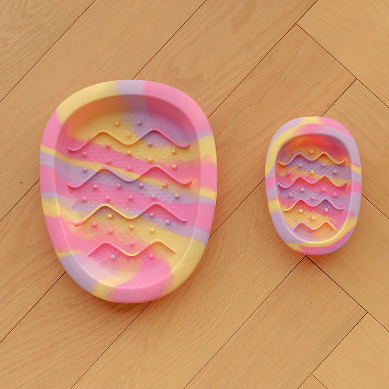 Anti Overturning Slow Eating Silicone Bowl for Cats and Dogs Universal Pet Bowl Anti Slip Small Medium Sized Dogs Anti Choking