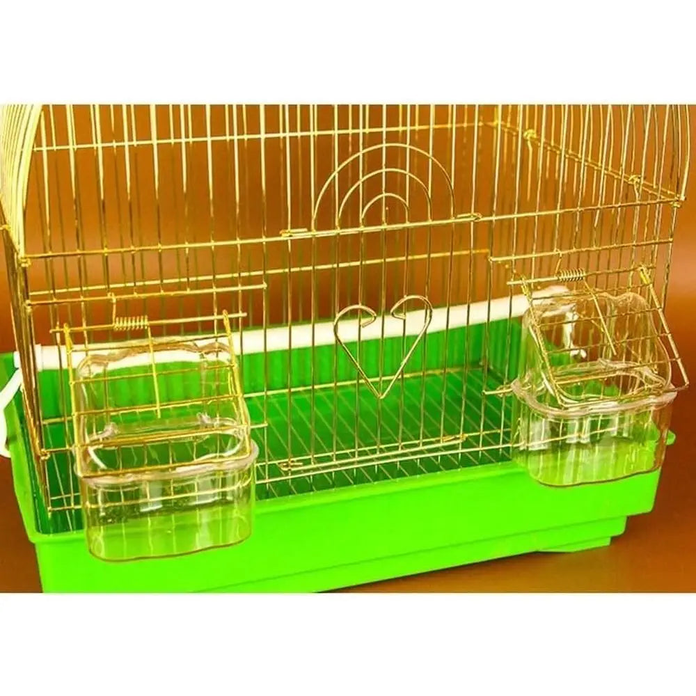 Portable Small Bird Cage for Lovebirds and Budgies - Travel Pet Home with Garden Decor Birdhouse