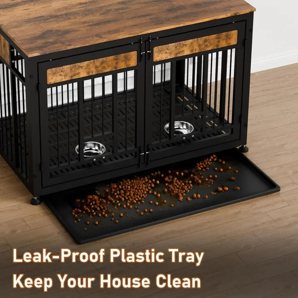 48 Inch Heavy Duty Dog Crate Furniture for Large Dogs, Decorative Pet House End Table, Extra Large Wooden Cage Kennel Furniture