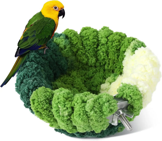 Bird Nest for Cage,Plush Hanging Bird Bed for Parakeet,Breeding Bird House for Conure,Budgie,Cockatiel,Lovebird,Canary,Hamster