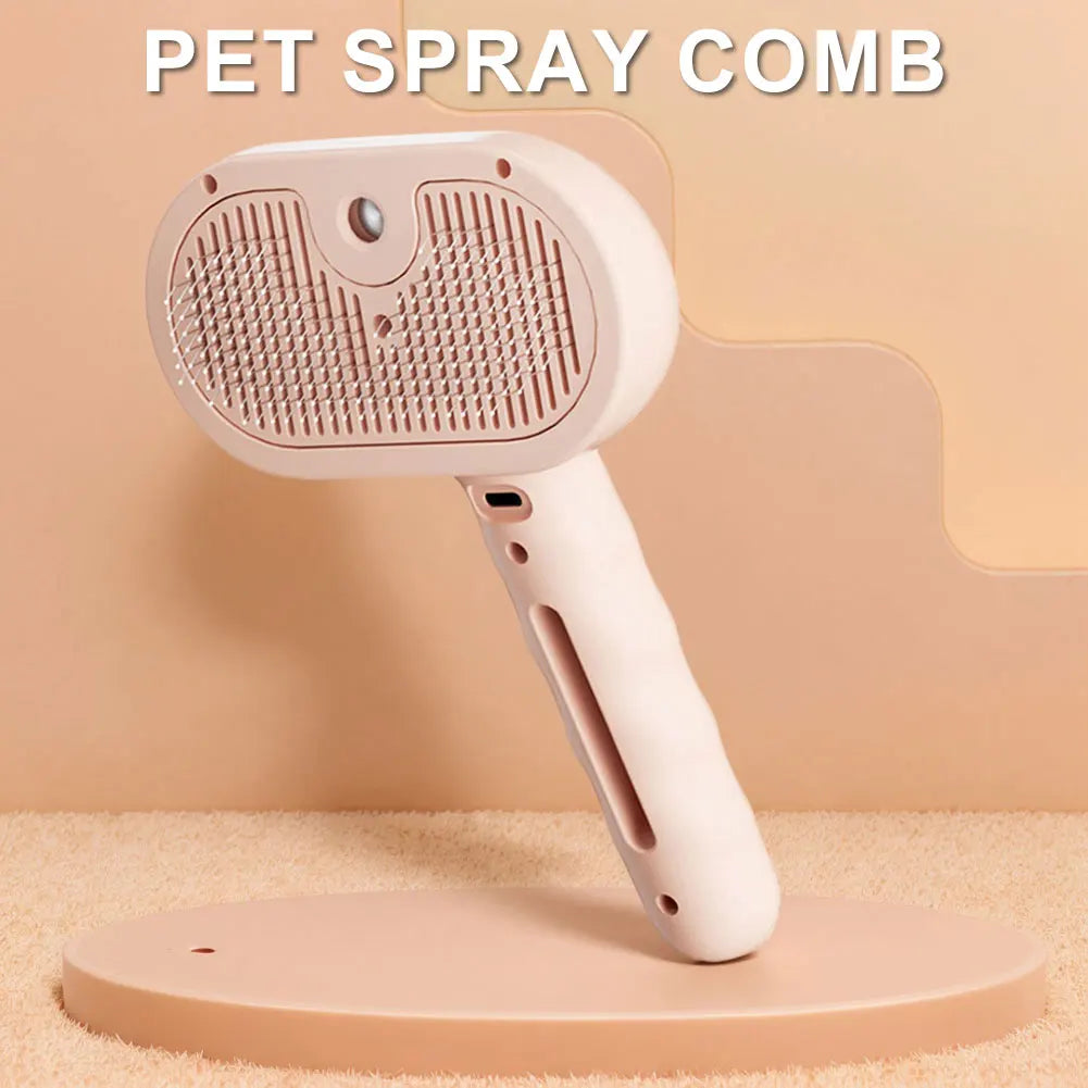 3 in 1 Cat Steam Brush with Release Button Cat Brush Rechargeable Dog Brush for Shedding & Grooming for Cats Dogs Small Animals
