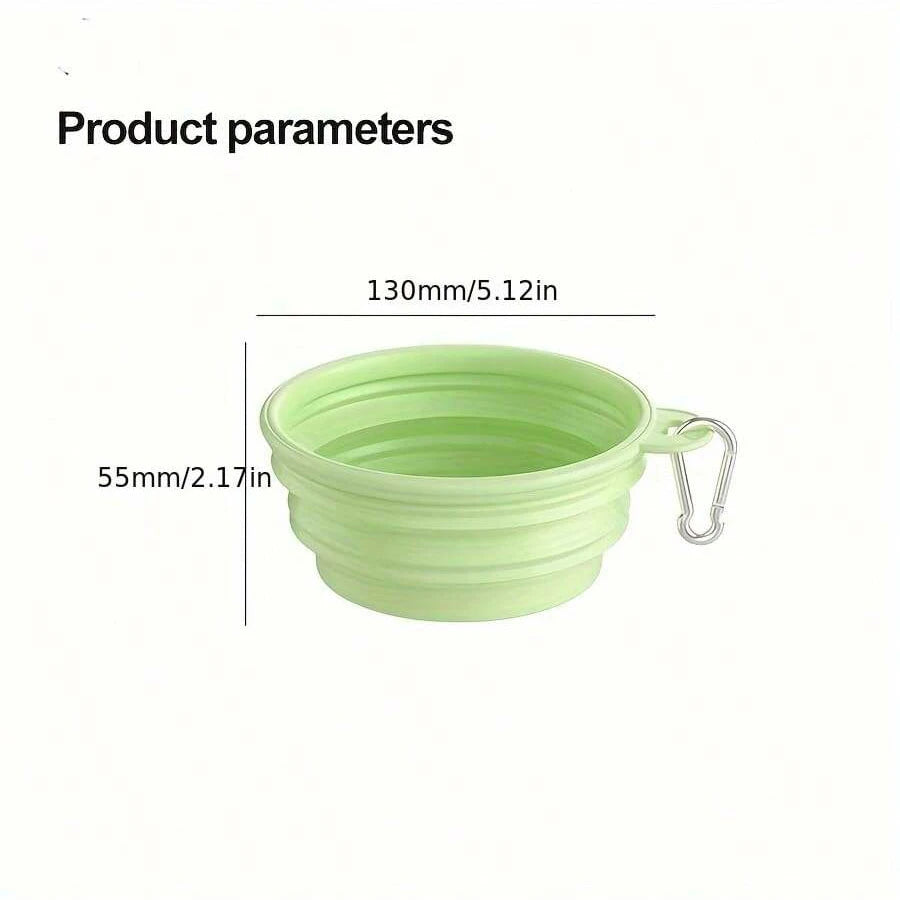 350ml Macaron Color Series Portable Folding Bowl for Pets, Dog Drinking Bowl, Cat Food Bowl, Travel Bowl with Carabiner dog food bowl bebedouro cachorro automático