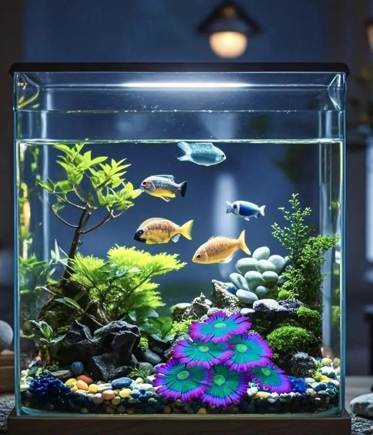 Glowing Soft Anemone Aquarium Decor Silicone Glow in Dark Artificial Plants for Fish Tank Landscape Bowl Accessories