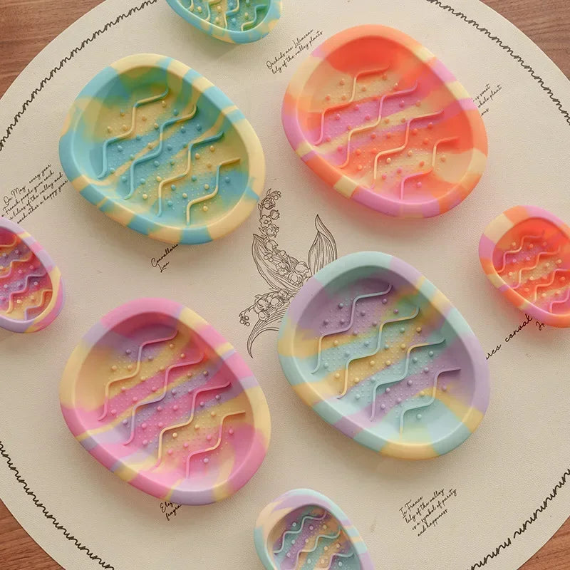 Anti Overturning Slow Eating Silicone Bowl for Cats and Dogs Universal Pet Bowl Anti Slip Small Medium Sized Dogs Anti Choking