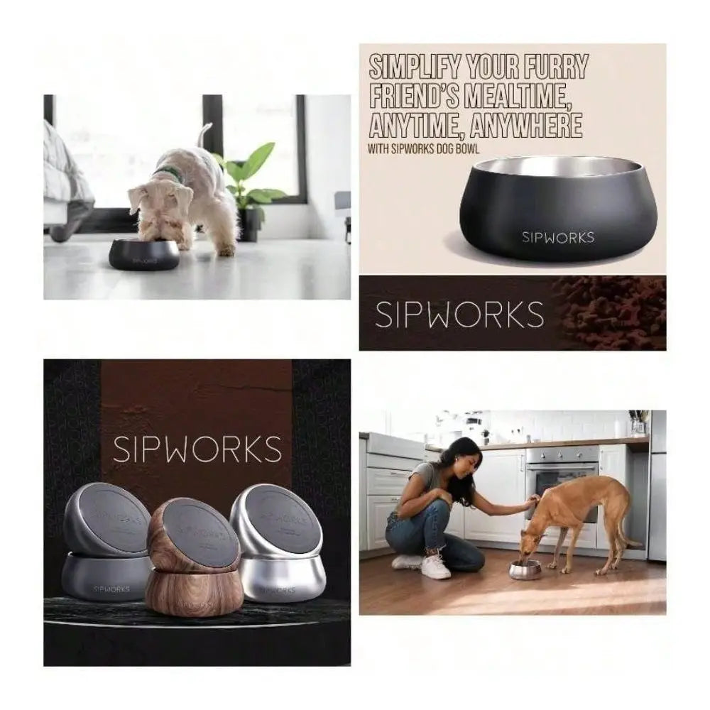 Dog Supplies Dogs Accessories Steel Dog Bowl U2013 32oz Weighted Metal Food And Bowls Dogs And Cats With Non Slip Base Pet Bowls