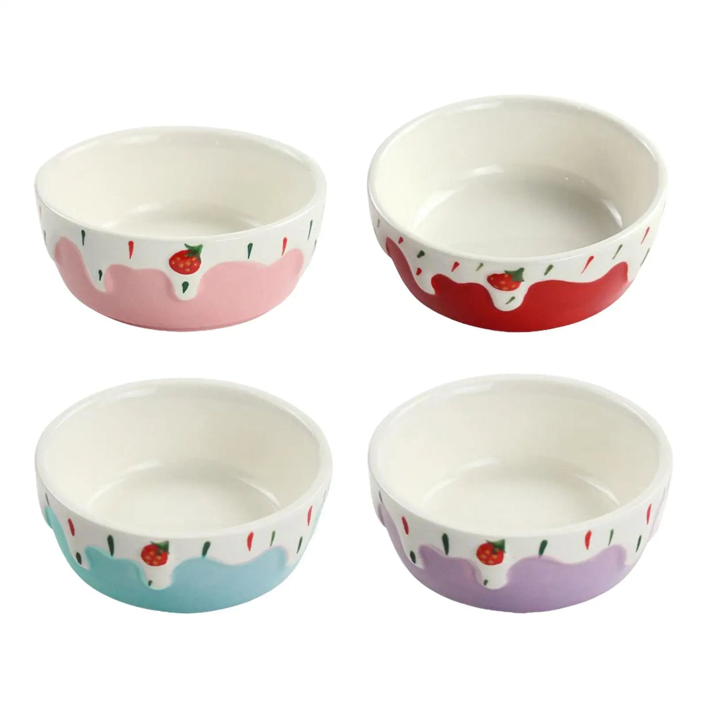 Ceramic Hamster Food Bowl Easy to Clean Portable Small Pets Feeding Dish Rabbit Feeding Bowl for Dwarf Rat Ferret Hamster Gerbil