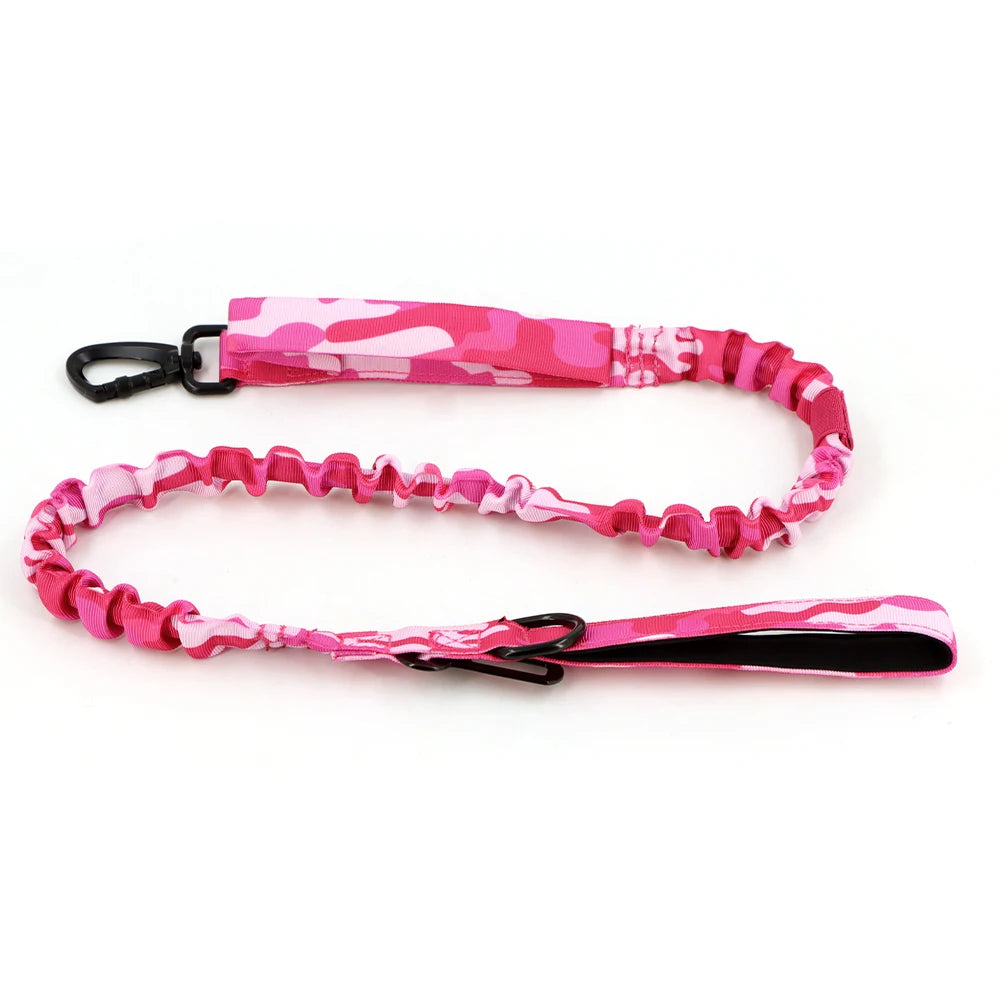 Military Pink Camouflage Dog Harness For Large Medium Dogs Harnesses Leash Adjustable Pet German Shepherd Tactical Training Vest