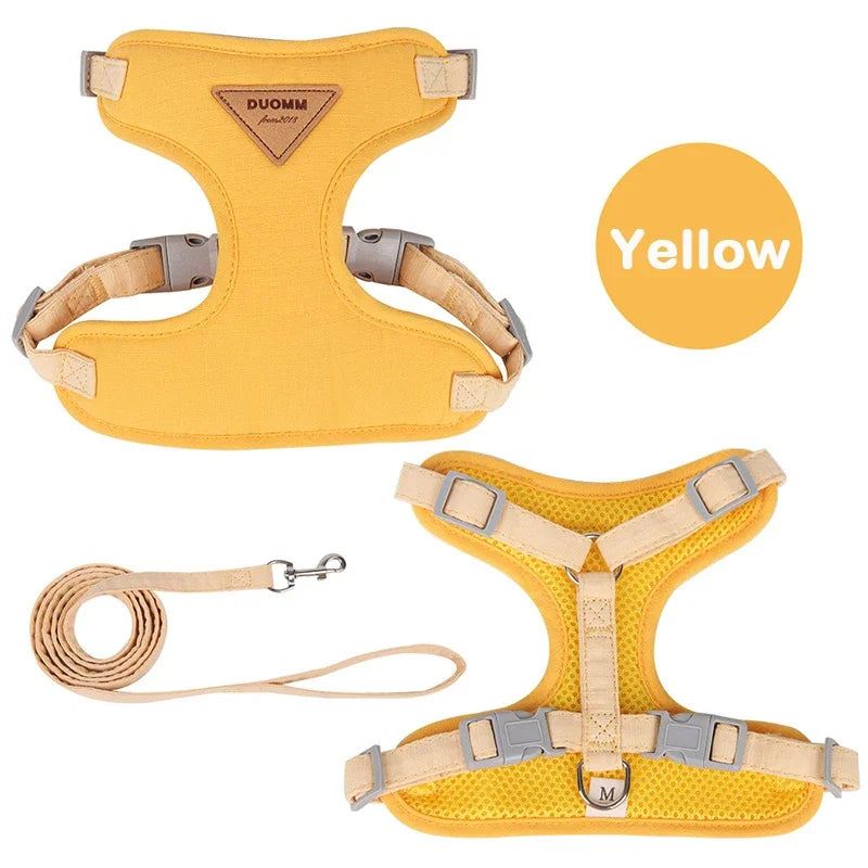 Puppy Harness and Leash Set, Breathable Pet Harness for Small and Medium-Sized Dogs and Cats