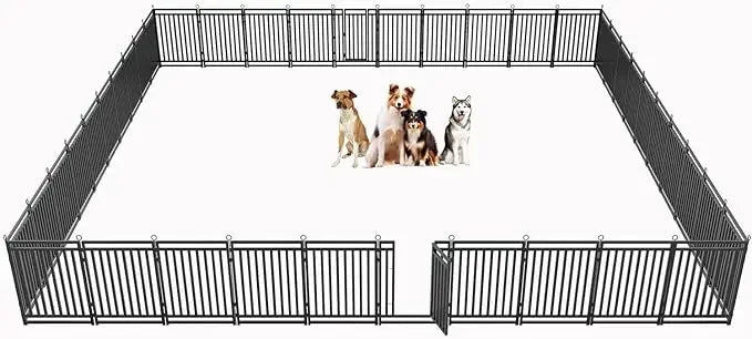 Dog Fence Outdoor Indoor, 40" Inch Height 32 Panels Dog Playpen for Large/Medium/Small Dogs Metal Dog Pen for Yard Camping